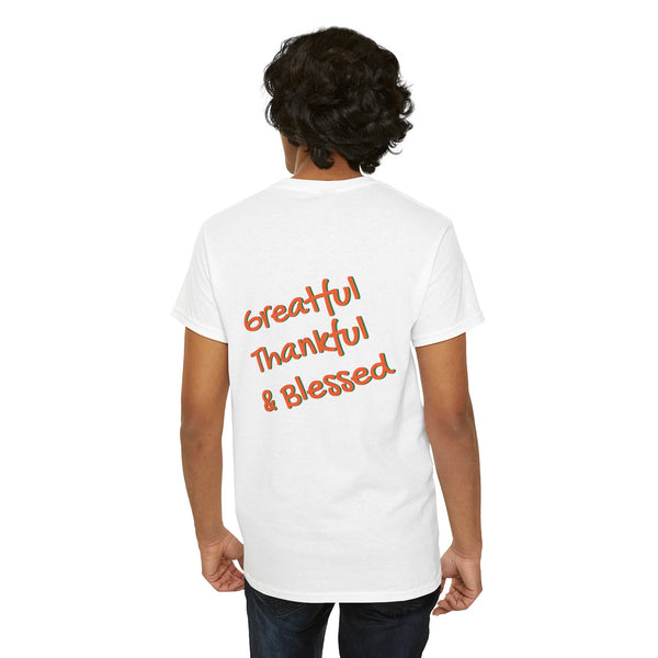 Greatful Thankful & Blessed Tee *on back*