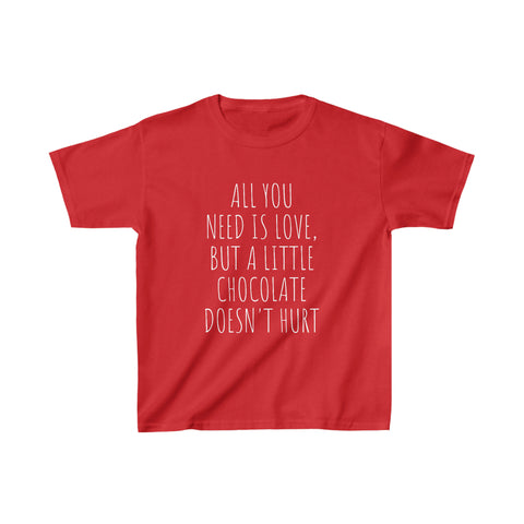 KIDS "A LITTLE CHOCOLATE DOESN'T HURT" TEE