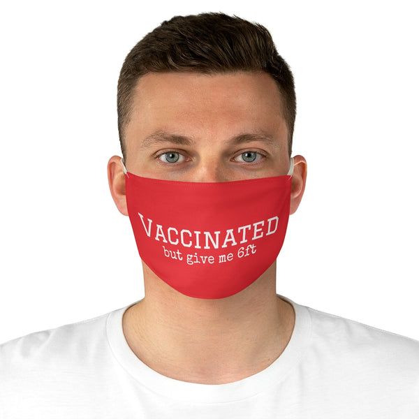 Red Vaccinated Face Mask