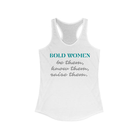 bold women's racerback tank